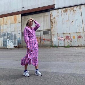 Munthe Pink and Blue Plaid donkey dress